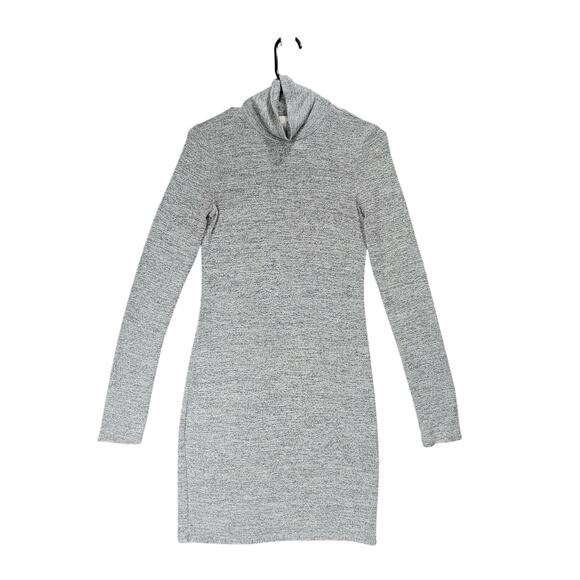 Aritzia Wilfred Free‎ Sweater Dress sz S Women Sasha Space Dye Gray Turtle Neck - Picture 2 of 11